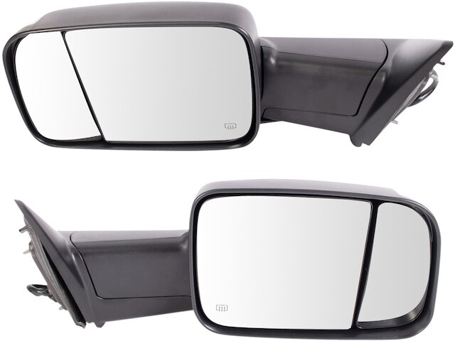 Door Power Mirror Set of 2 - with 7 x 11 Inch Mirror Glass - 2013-2018 Ram 1500 with Factory Power Folding Mirrors - Trail Ridge 119830-07555952