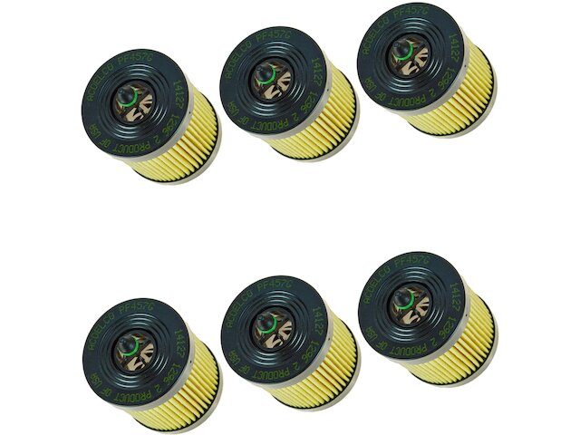 Oil Filter Set 6 Piece Set - 2002-2005 Chevrolet Cavalier 2.2L 4-Cylinder - DIY Solutions 3165-07557200