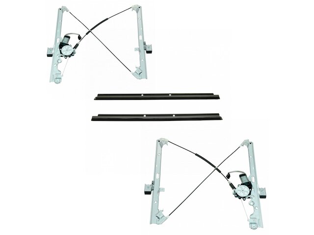 Front Window Regulator and Weatherstrip Kit 4 Piece with Motor - 2001-2006 Chevrolet Silverado 2500 HD - DIY Solutions 3704-07562294
