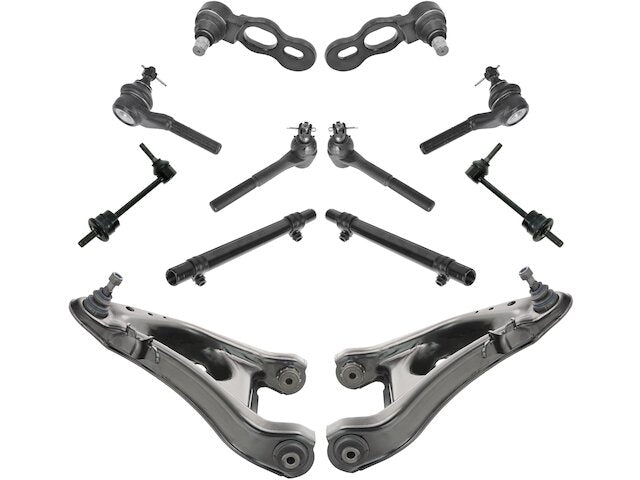 Front Lower Control Arm Ball Joint and Tie Rod End Sway Bar Link Kit - 12 Piece - 1998-2002 Mercury Grand Marquis - TRQ 5759-07573859