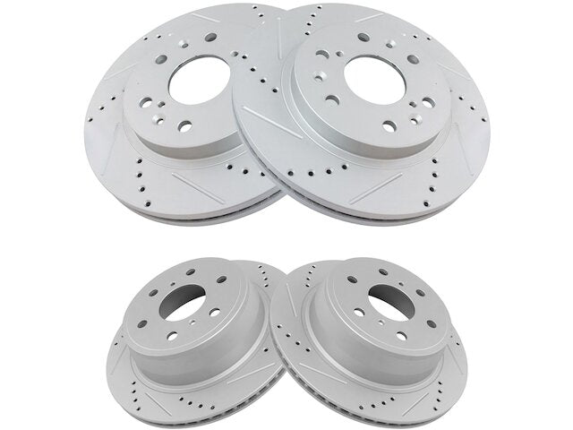 Front and Rear Brake Rotor Set 4 Piece - 2007-2020 GMC Yukon - TRQ 18956-07582193