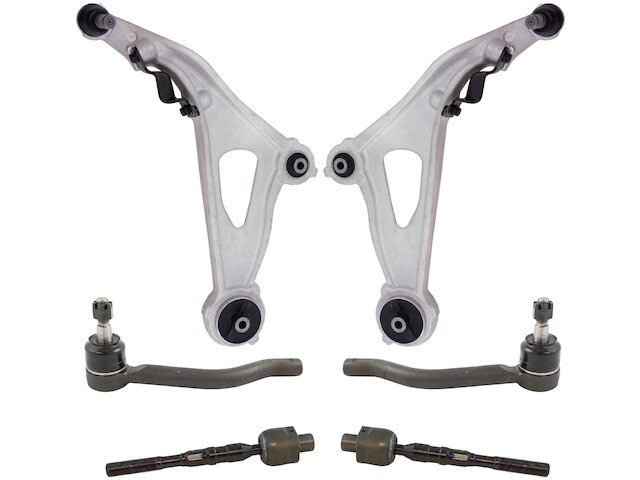 Front Control Arm and Tie Rod End Kit 6 Piece - 2013 Infiniti JX35 - TRQ 119607-07582552