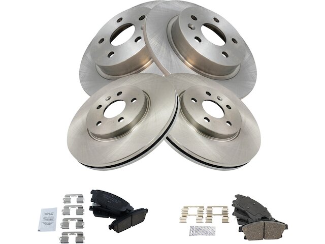 Front and Rear Brake Pad and Rotor Kit - 2015-2017 Chevrolet Trax - TRQ 130139-07585810