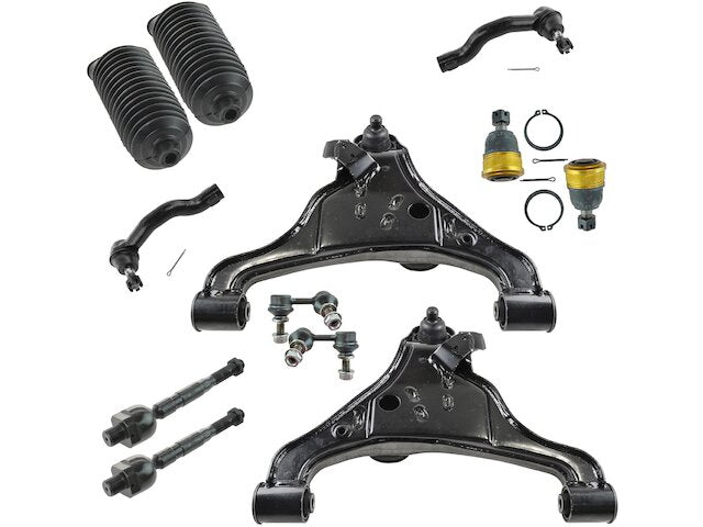 Front Control Arm Ball Joint Tie Rod and Sway Bar Link Kit 12 Piece - 2005-2012 Nissan Pathfinder - DIY Solutions 18396-07586012