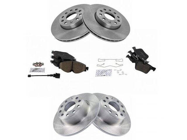 Front and Rear Brake Pad and Rotor Kit - 2019-2020 Volkswagen Jetta - TRQ 146557-07588949