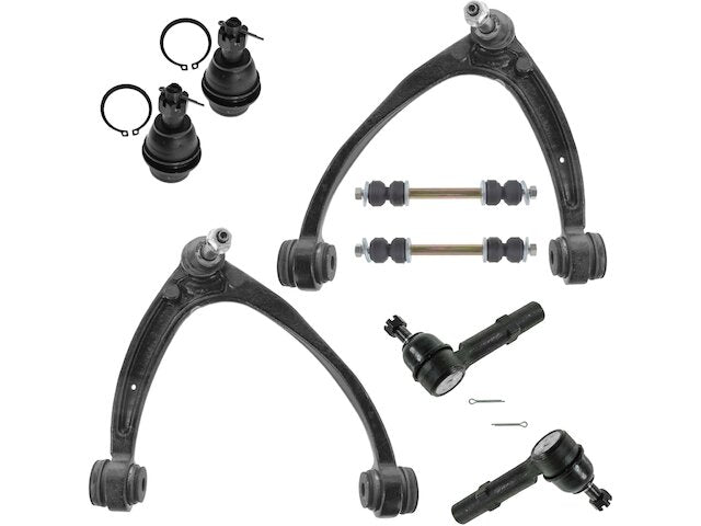 Front Control Arm Ball Joint Tie Rod End Kit 8 Piece - 2007-2013 Cadillac Escalade EXT - TRQ 127840-07593670