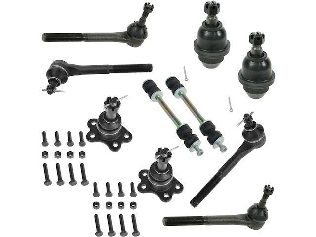 Front Ball Joint Sway Bar Link Tie Rod End Kit 10 Piece - 1999-2000 Cadillac Escalade 4WD - TRQ 2851-07594689
