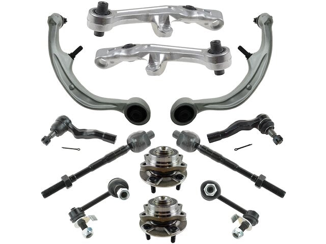 Front Control Arm Wheel Hub Tie Rod End Kit 12 Piece - 2003-2004 Nissan 350Z - TRQ 6656-07595236