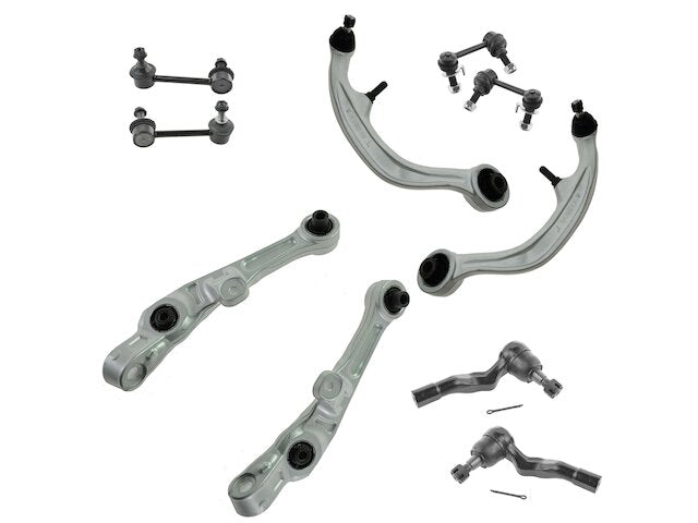 Front and Rear Control Arm Ball Joint Tie Rod End Kit 10 Piece - 2005-2007 Infiniti G35 RWD Coupe - TRQ 18387-07595563