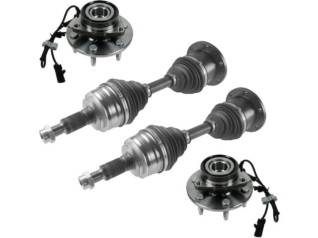 Axle and Wheel Hub Assembly Kit 4 Piece - 2002-2006 Cadillac Escalade EXT - TRQ 127835-07605562