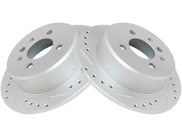 Rear Brake Rotor Set 2 Piece - 1987-1991 BMW 325i RWD - TRQ 975-07617498