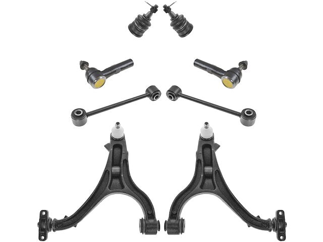 Front Control Arm Ball Joint Tie Rod End Kit 8 Piece - 2005-2010 Jeep Grand Cherokee - TRQ 18364-07617723