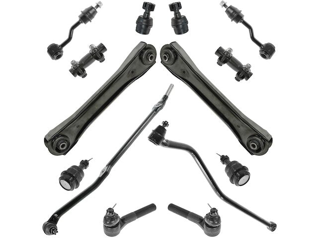 Front Control Arm Ball Joint Tie Rod End Kit 15 Piece - 1996-1998 Jeep Grand Cherokee 4WD - TRQ 2245-07626489