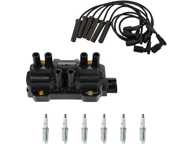 Ignition Coil Spark Plug and Wire Set 8 Piece - 2008-2009 Saturn Vue 3.5L V6 - DIY Solutions 28615-07632799