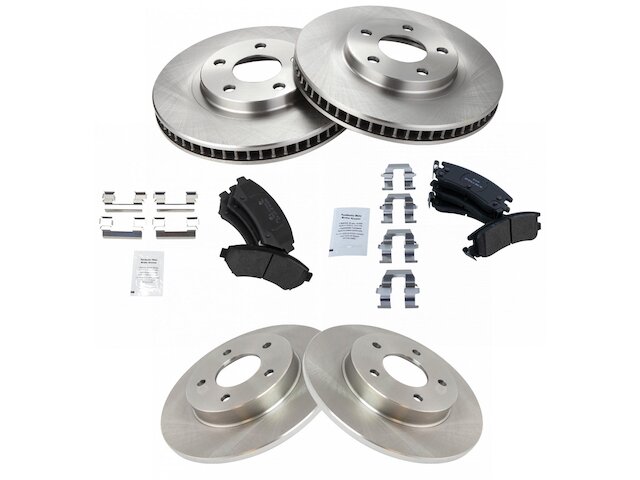 Front and Rear Brake Pad and Rotor Kit - 2000-2005 Buick Park Avenue Naturally Aspirated - TRQ 2645-07634706