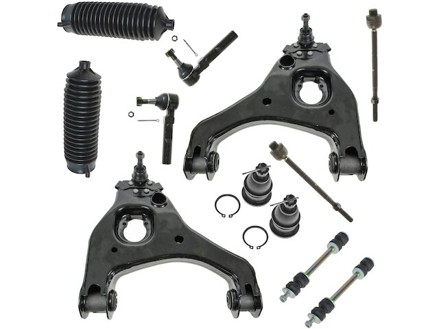 Front Control Arm Ball Joint Tie Rod End Kit 12 Piece - 1999-2006 GMC Sierra 1500 RWD - TRQ 4254-07637710