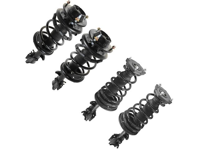 Front and Rear Strut and Coil Spring Assembly - Set of 4 - 2005-2009 Hyundai Tucson - TRQ 18383-07647785