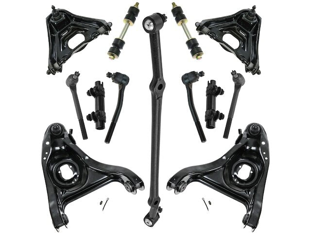 Front Upper and Lower Control Arm Ball Joint Tie Rod End and Sway Bar Link Kit - 13-Piece - 1982-1996 Chevrolet Caprice - TRQ 3137-07664349