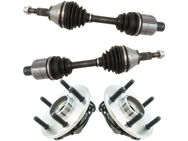 Front Axle and Wheel Hub Assembly Kit - 4 Piece Set - 2012-2018 Ram 1500 4WD - TRQ 118672-07666707