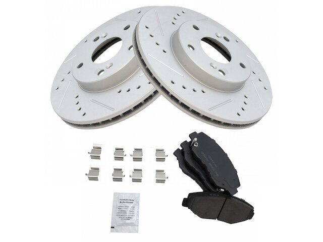 Front Brake Pad and Rotor Kit - 2013-2014 Honda Fit EV - TRQ 122346-07671857