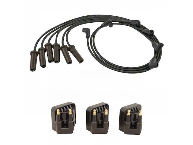 Ignition Coil and Spark Plug Wire Set 4 Piece - 2007-2008 Buick Lucerne 3.8L V6 - TRQ 19070-07678308