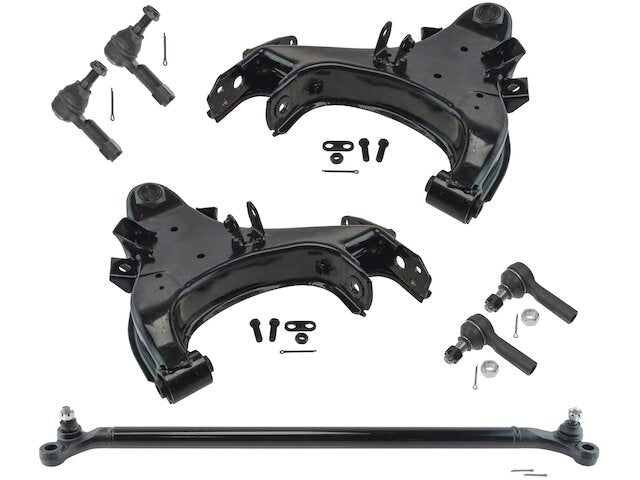 Front Control Arm Tie Rod and Center Link Kit 7 Piece - 1998-2004 Nissan Frontier 4WD - TRQ 8230-07678846