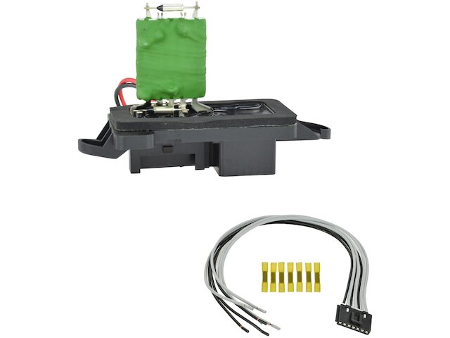 Front HVAC Blower Motor Resistor Kit 2 Piece Set - 2003-2006 Cadillac Escalade ESV - DIY Solutions 127824-07680481