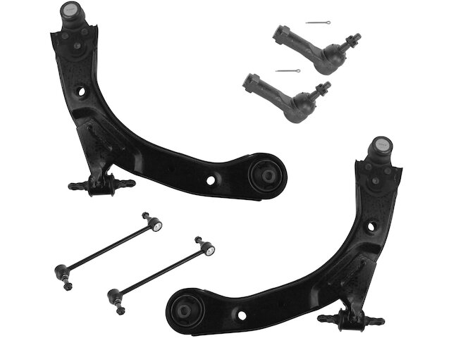 Control Arm Sway Bar Link Tie Rod Kit - 6 Piece - 2005-2010 Chevrolet Cobalt (with RPO Code FE1) - TRQ 18305-07682021