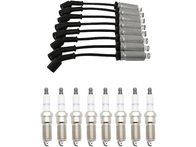 Spark Plug Wire Set with Spark Plugs 9 Piece - 2014-2019 Chevrolet Corvette 6.2L V8 Naturally Aspirated - DIY Solutions 125089-07694304