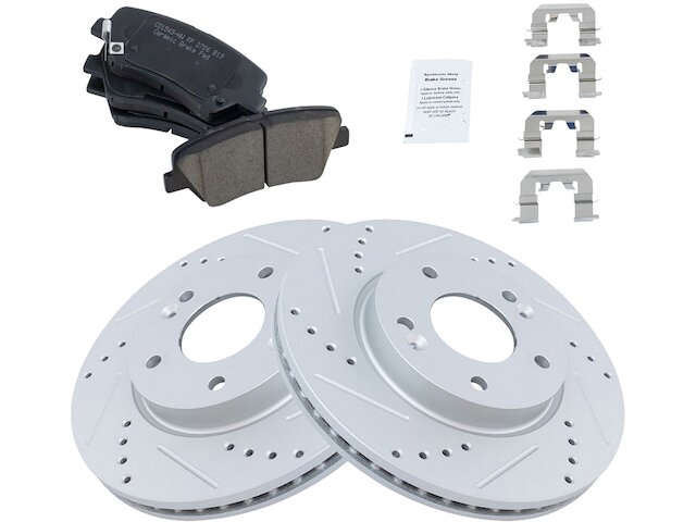 Front Brake Pad and Rotor Kit - 2011-2016 Hyundai Elantra - TRQ 96885-07696050