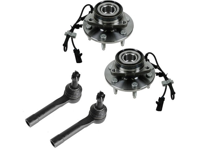 Front Wheel Hub Assembly and Tie Rod End Kit 4 Piece - 2000-2006 Chevrolet Tahoe - TRQ 3731-07698779