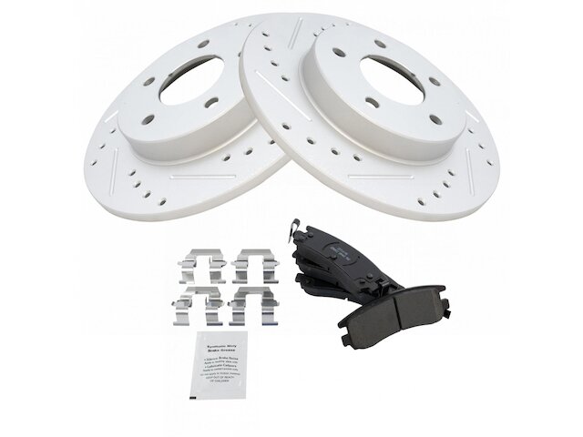 Rear Brake Pad and Rotor Kit - 2000-2005 Pontiac Bonneville Naturally Aspirated - TRQ 4624-07700068