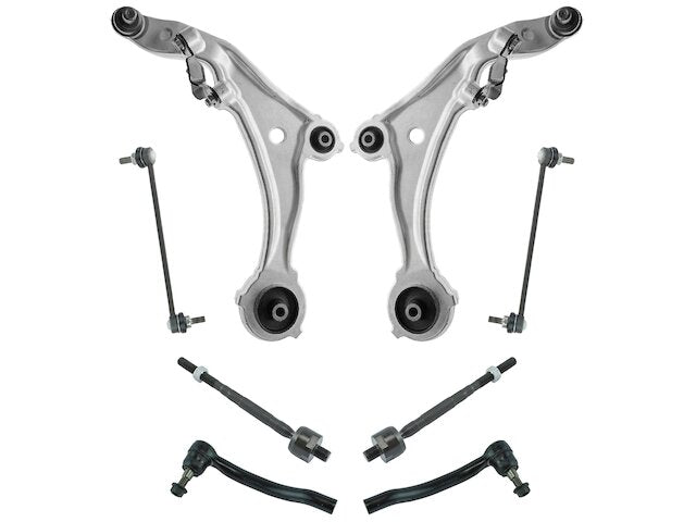 Front Control Arm Sway Bar Link Tie Rod Kit - 8 Piece - 2009-2014 Nissan Murano AWD - TRQ 29872-07708863
