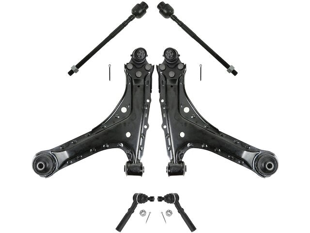 Front Control Arm and Tie Rod End Kit 6 Piece - 1995-2005 Pontiac Sunfire - TRQ 4799-07709235