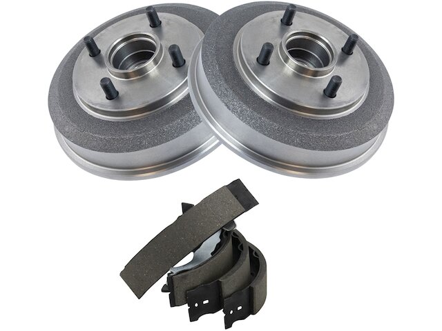 Rear Brake Drum and Brake Shoe Kit - 2000-2008 Ford Focus - TRQ 5417-07711747
