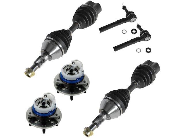 Front Axle Wheel Hub Tie Rod End Kit 6 Piece - 1997-2003 Chevrolet Malibu - TRQ 3523-07716282