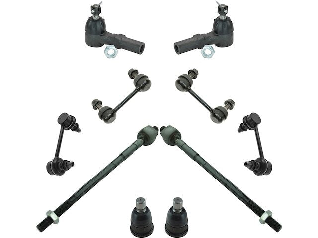 Front and Rear Ball Joint Sway Bar Link Tie Rod End Kit 10 Piece - 1993-1997 Mazda 626 - TRQ 17626-07735093