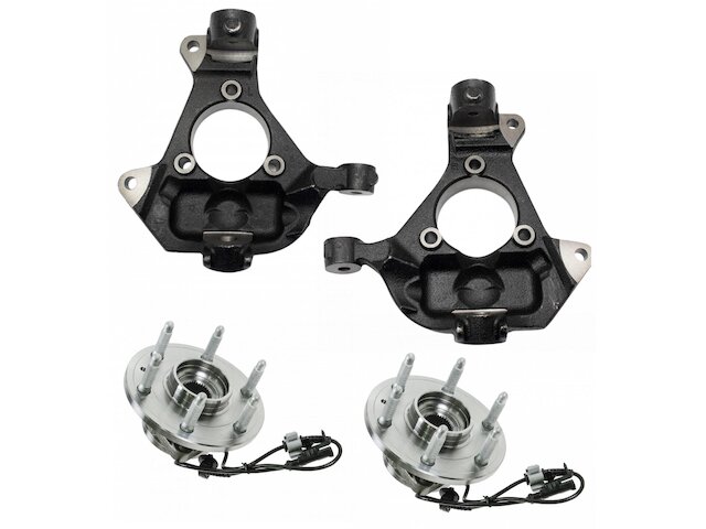 Wheel Hub and Steering Knuckle Kit 4 Piece - 2007-2014 Cadillac Escalade ESV AWD - TRQ 127828-07738503