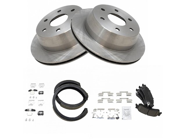 Rear Brake Pad Rotor and Parking Brake Kit - 2000-2002 GMC Yukon 4WD - TRQ 28427-07747363