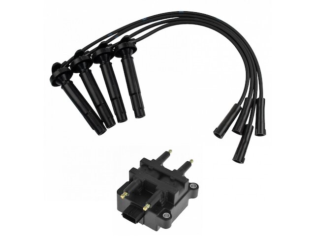 Ignition Coil and Spark Plug Wire Set 2 Piece - 2000-2004 Subaru Outback 2.5L H4 - TRQ 18998-07761295