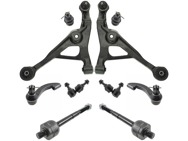 Front Control Arm Ball Joint Tie Rod End Kit 10 Piece - 1996-2000 Chrysler Sebring Convertible - TRQ 1542-07766218