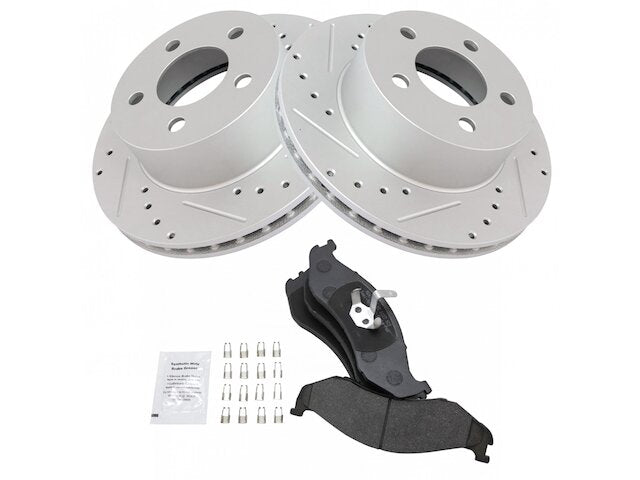 Front Brake Pad and Rotor Kit - 1990-1998 Jeep Cherokee 4WD - TRQ 2225-07767402