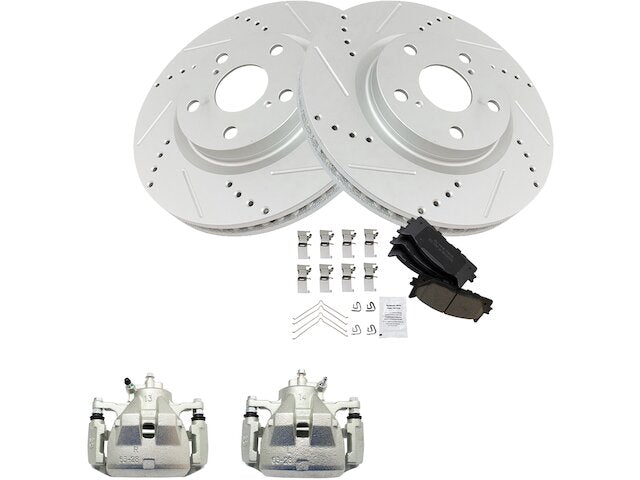 Front Brake Pad Rotor and Caliper Set - 2007-2017 Toyota Camry - TRQ 18958-07768696