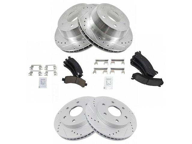 Front and Rear Brake Pad and Rotor Kit - 2002-2006 Chevrolet Suburban 1500 RWD - TRQ 3720-07772058