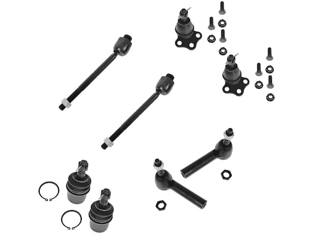 Front Ball Joint and Tie Rod End Kit 8 Piece - 2000-2004 Dodge Dakota 4WD - TRQ 1843-07773696