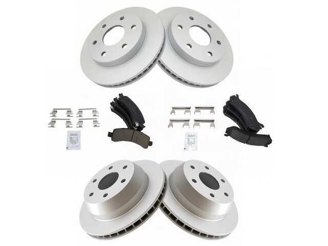 Front and Rear Brake Pad and Rotor Kit - 2002-2006 GMC Yukon RWD - TRQ 4304-07775846