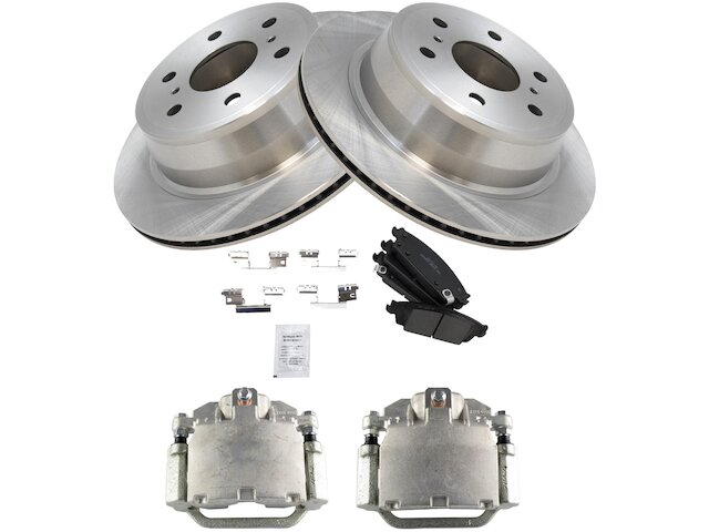 Rear Brake Pad Rotor and Caliper Set - 2014-2018 GMC Sierra 1500 - TRQ 125150-07781455