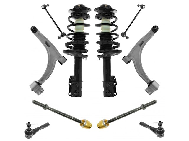 Front Strut Coil Spring Control Arm Tie Rod Kit 10 Piece - 2007-2009 Saturn Aura - TRQ 23978-07785465