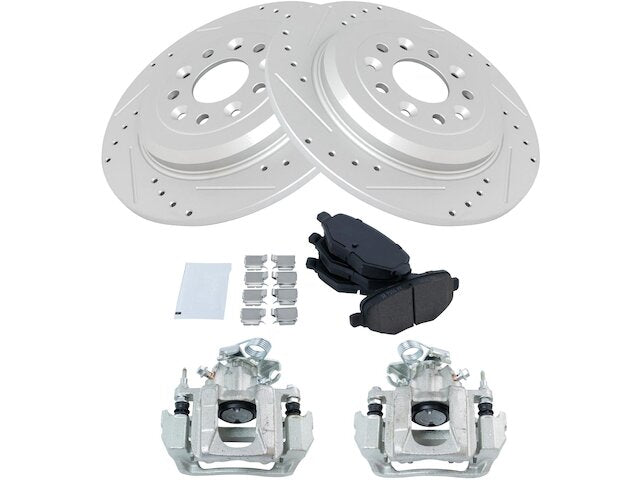 Rear Brake Pad Rotor and Caliper Set - 2011-2015 Lincoln MKX - TRQ 96857-07795396
