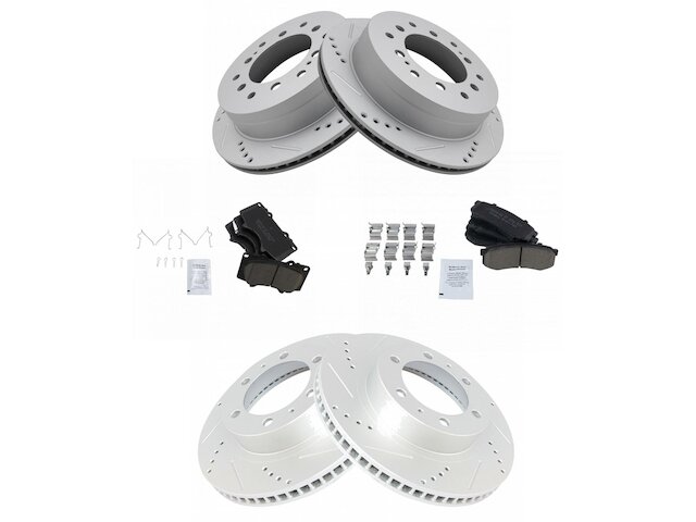 Front and Rear Brake Pad and Rotor Kit - 2003-2009 Toyota 4Runner - TRQ 7926-07800185